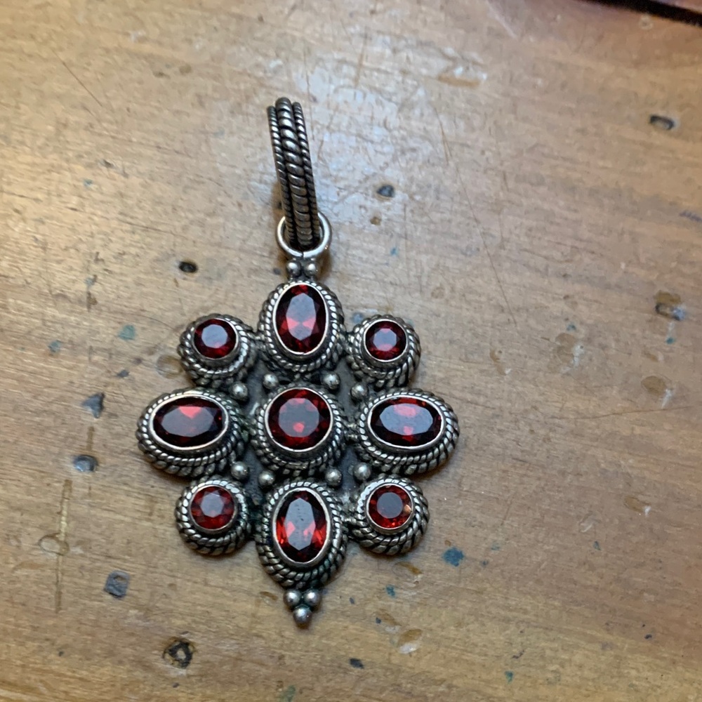 Sterling Garnet Pendant